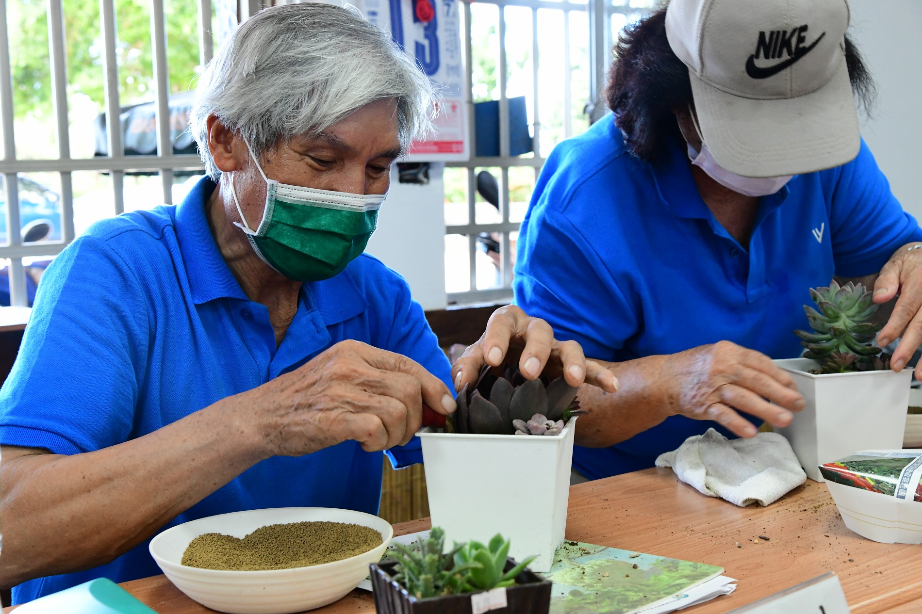 The workshop allowed attendees to experience the fun and relaxation of potting plants.