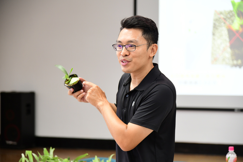 An instructor talks about ferns.